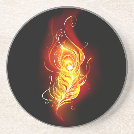 ファイアピーコックの羽根 コースター (正面)