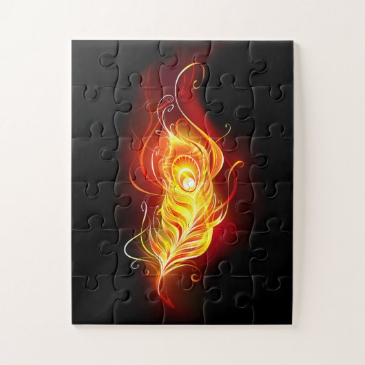 ファイアピーコックの羽根 ジグソーパズル (縦)