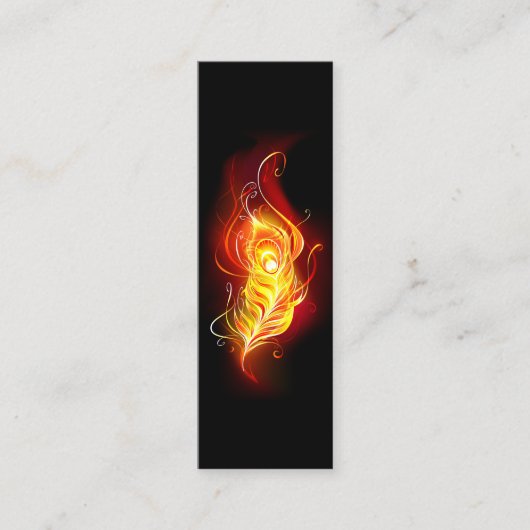 ファイアピーコックの羽根 スキニー名刺 (正面)