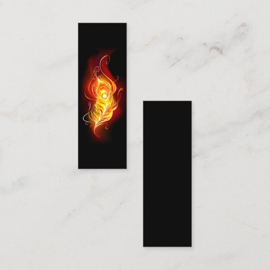 ファイアピーコックの羽根 スキニー名刺 (正面/裏面)