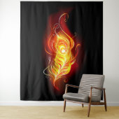 ファイアピーコックの羽根 タペストリー (インサイチュ)