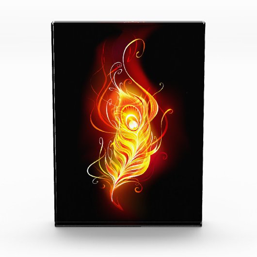 ファイアピーコックの羽根 フォトブロック (正面)