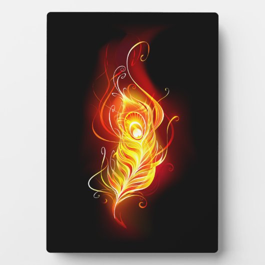 ファイアピーコックの羽根 フォトプラーク (正面)