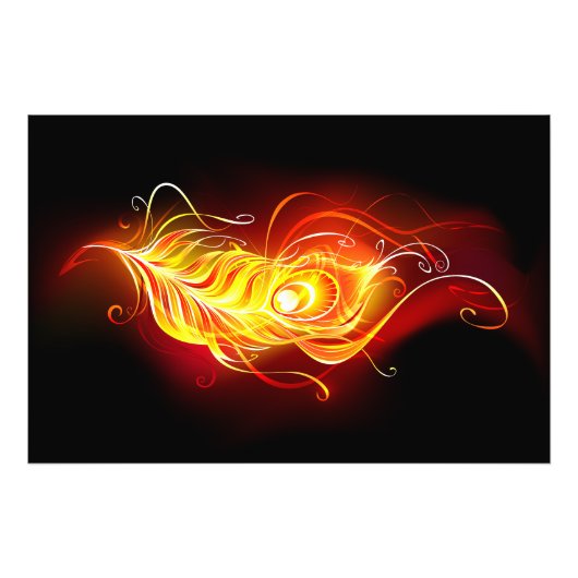ファイアピーコックの羽根 フォトプリント            (正面)