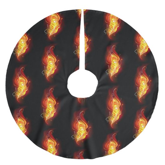 ファイアピーコックの羽根 ブラッシュドポリエステルツリースカート (正面)