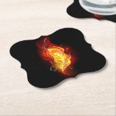 ファイアピーコックの羽根 ペーパーコースター (アングル)