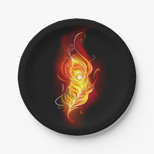 ファイアピーコックの羽根 ペーパープレート (正面)
