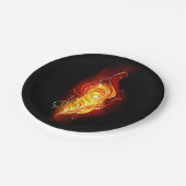 ファイアピーコックの羽根 ペーパープレート (アングル)