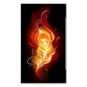 ファイアピーコックの羽根 マグネット名刺 (正面縦)