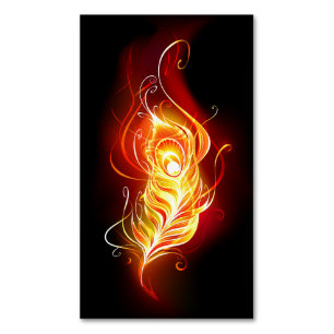 ファイアピーコックの羽根 マグネット名刺