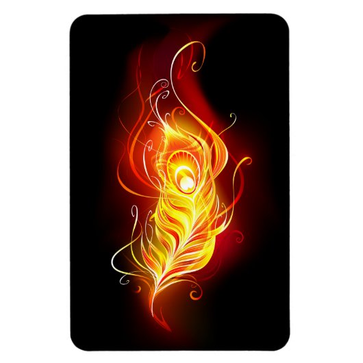 ファイアピーコックの羽根 マグネット (縦)