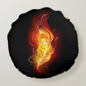 ファイアピーコックの羽根 ラウンドクッション (裏面)