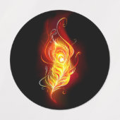 ファイアピーコックの羽根 ラベル (デザイン2)