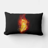 ファイアピーコックの羽根 ランバークッション (正面)