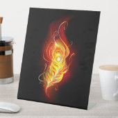 ファイアピーコックの羽根 台座サイン (インサイチュ)