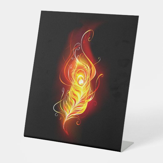 ファイアピーコックの羽根 台座サイン (正面)