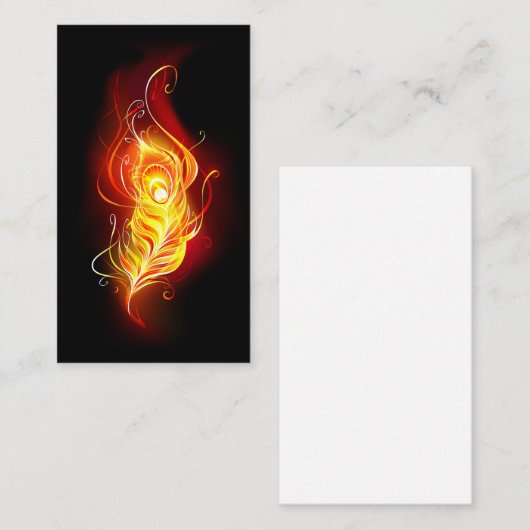 ファイアピーコックの羽根 名刺 (正面/裏面)