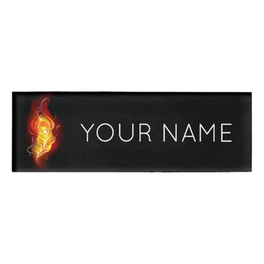 ファイアピーコックの羽根 名札 (正面)