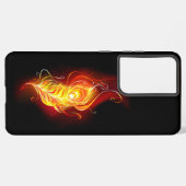 ファイアピーコックの羽根 SAMSUNG GALAXYケース (裏面横)