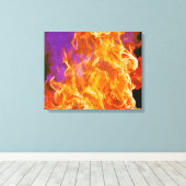 ファイアファイアフレイムス抽象芸術キャンバスアートプリント キャンバスプリント (インサイチュ (ウッドフロア))
