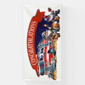 ファイアファイターおめでとう 横断幕 (縦)