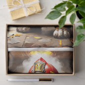 ファイアファイターとしてのヒロイックBassetハウンド犬の演技- 薄葉紙 (ギフト)