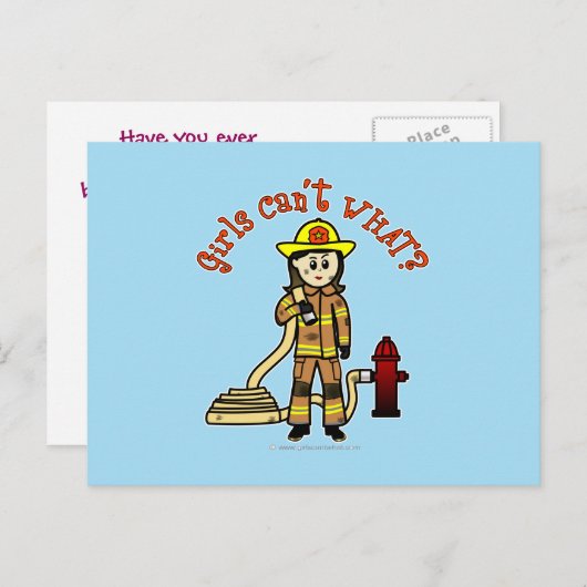 ファイアファイターガール ポストカード (正面/裏面)