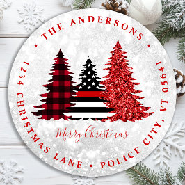 ファイアファイタークリスマスツリー差出人住所 ラウンドシール