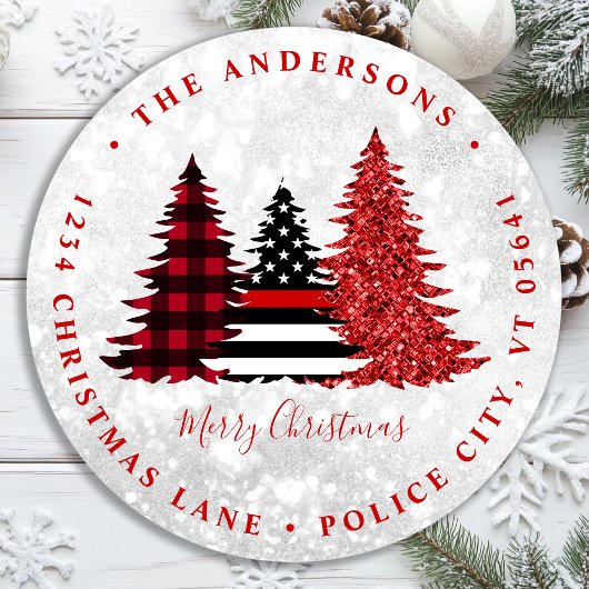 ファイアファイタークリスマスツリー差出人住所 ラウンドシール