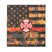 ファイアファイタークロスと炎 ノートパッド (正面)