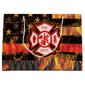 ファイアファイタークロスと炎 ラージペーパーバッグ (正面)