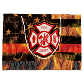 ファイアファイタークロスと炎 ラージペーパーバッグ (裏面)