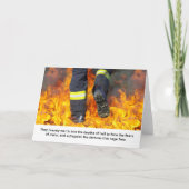 ファイアファイターサンキューカードとヒーロー引用文 カード (正面)