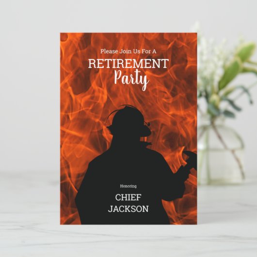 ファイアファイターシルエットフレイムリタイアメントパーティー 招待状 (スタンド正面)