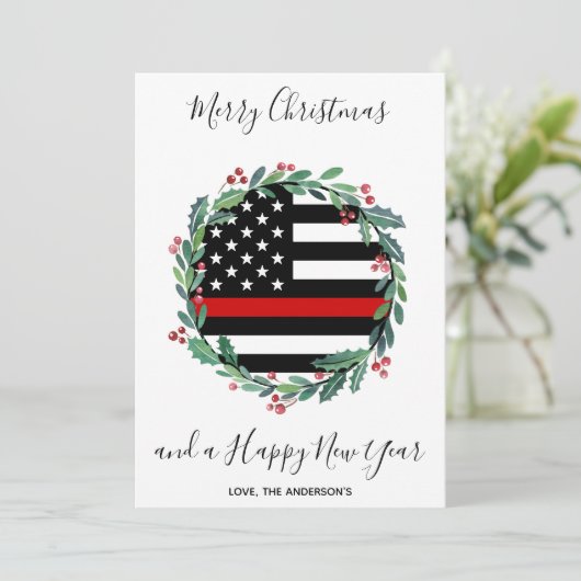 ファイアファイターシンレッドラインクリスマスリース シーズンカード (スタンド正面)