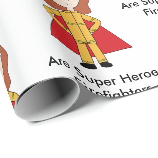 ファイアファイターズ女子すごいヒーローおもしろい ラッピングペーパー (ロールコーナー)