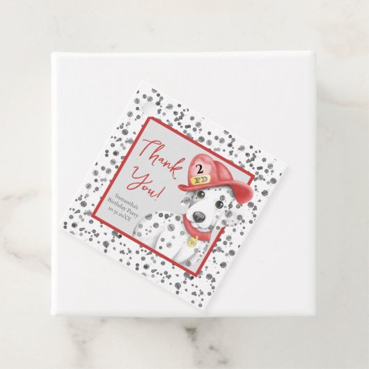 ファイアファイターダルマティアンスポット誕生日サンキュー フェイバータグ (インサイチュ)