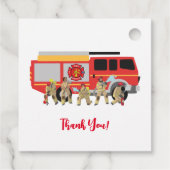 ファイアファイターチャイルドバースデーパーティーテーマデザイン フェイバータグ (裏面)