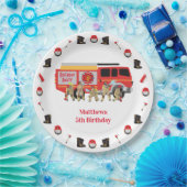 ファイアファイターチャイルドバースデーパーティーテーマデザイン ペーパープレート (パーティー)