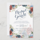 ファイアファイターデザイナー文字とモノグラム招待状 招待状 (正面)