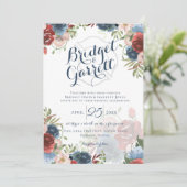 ファイアファイターデザイナー文字とモノグラム招待状 招待状 (スタンド正面)