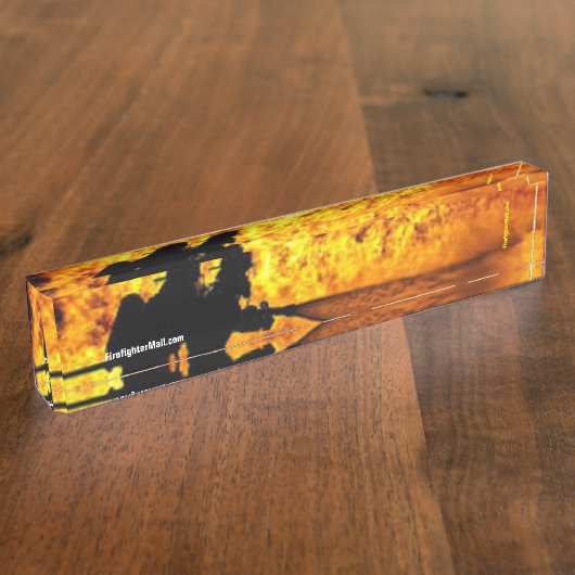 ファイアファイターデスク名プレート デスクネームプレート (側面)