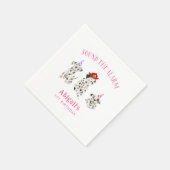 ファイアファイタードッグガール誕生日紙 スタンダードカクテルナプキン (角)