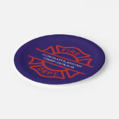 ファイアファイターバッジリタイアメント紙プレート ペーパープレート (アングル)