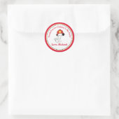 ファイアファイターバースデーパーティーメッセージカードシール ラウンドシール (バッグ)