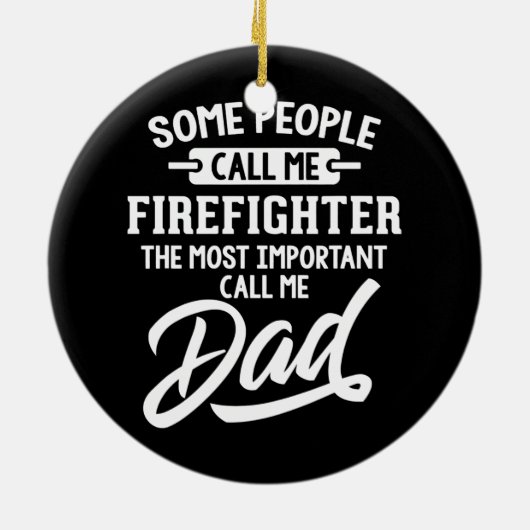 ファイアファイターパパの父の日 セラミックオーナメント (裏面)