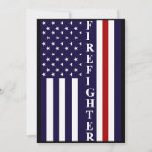 ファイアファイターフラッグ退職パーティの招待状 招待状 (裏面)