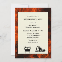 ファイアファイターフレイムズリタイアメントパーティの招待状 招待状