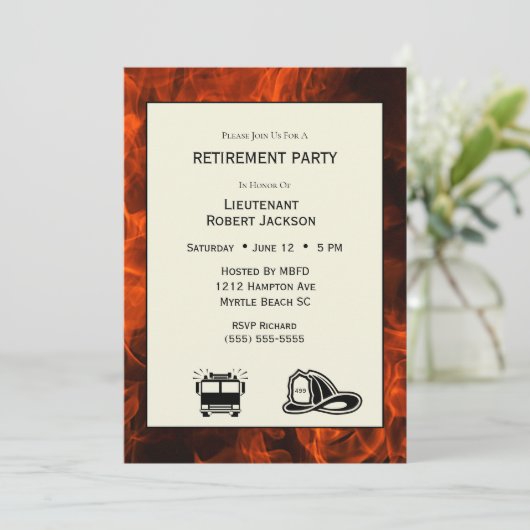 ファイアファイターフレイムズリタイアメントパーティの招待状 招待状 (スタンド正面)