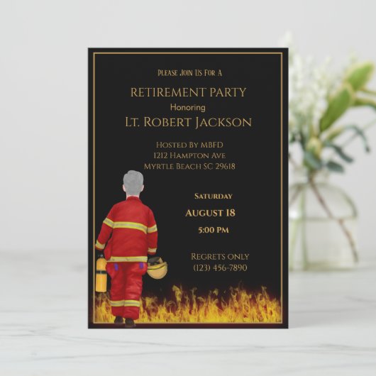 ファイアファイターフレイムリタイアメントパーティの招待状 招待状 (スタンド正面)